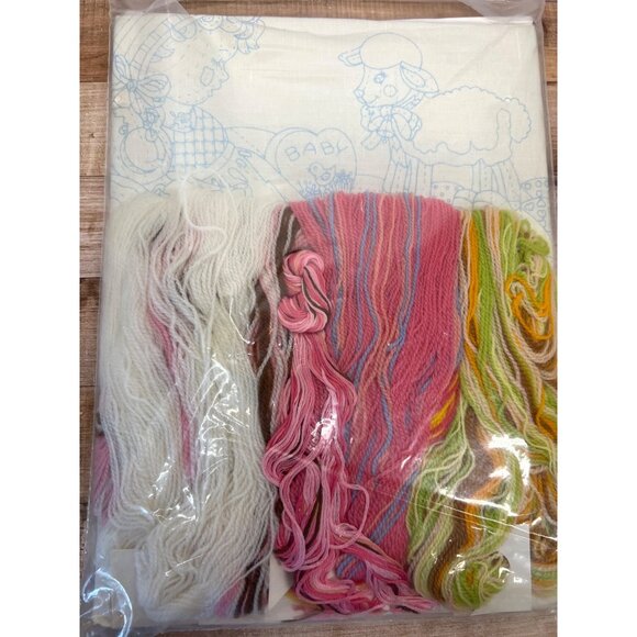 Needle Treasures Stitchery Bless This Child Girl Lamb Embroidery Needlecraft Kit - Picture 4 of 4